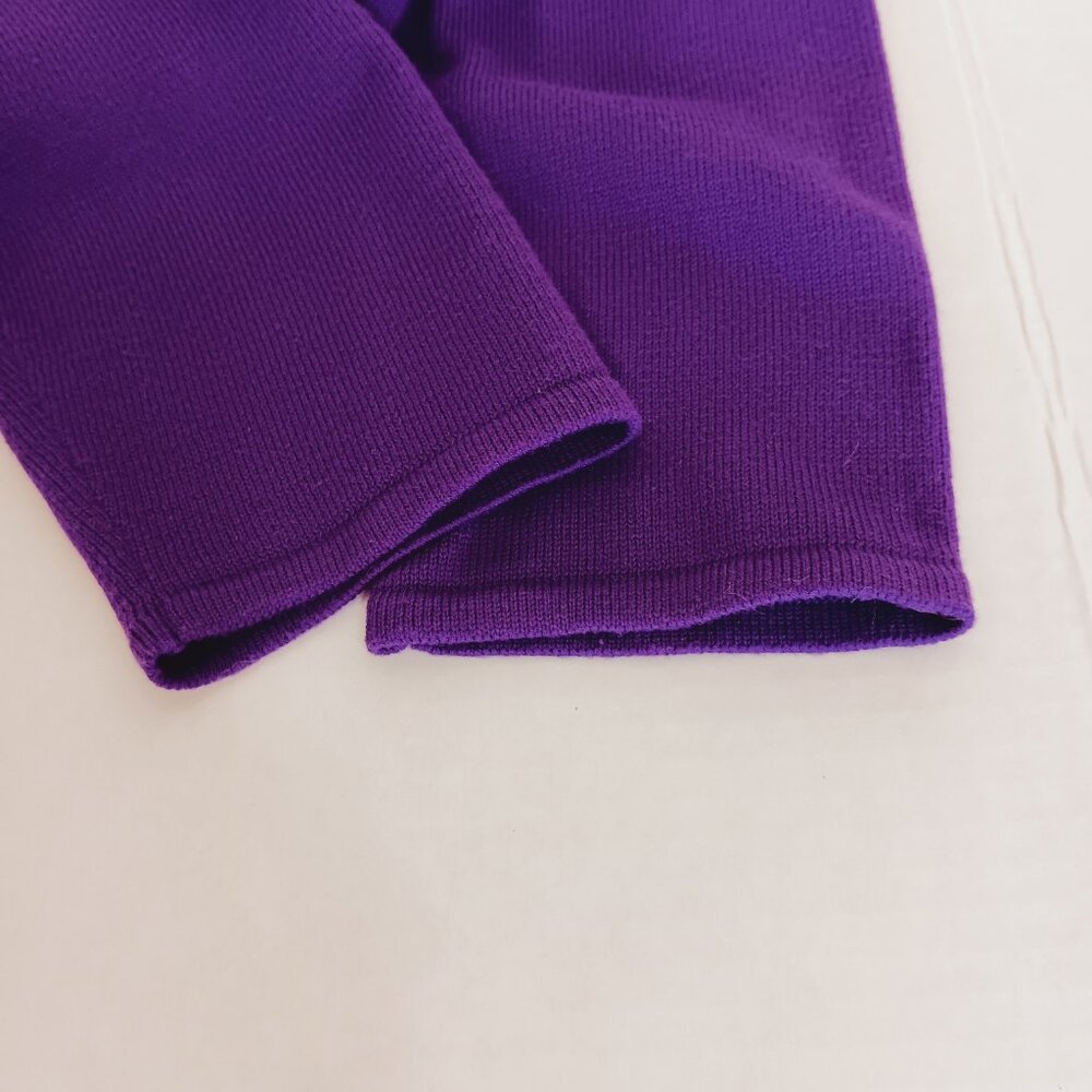 Bob Mackie's Women's Purple Beaded and Embroidered Scarf Sweater Size S - Picture 11 of 15